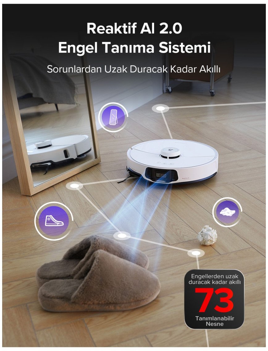 Roborock S8 Maxv Ultra Akıllı Robot Süpürge Beyaz